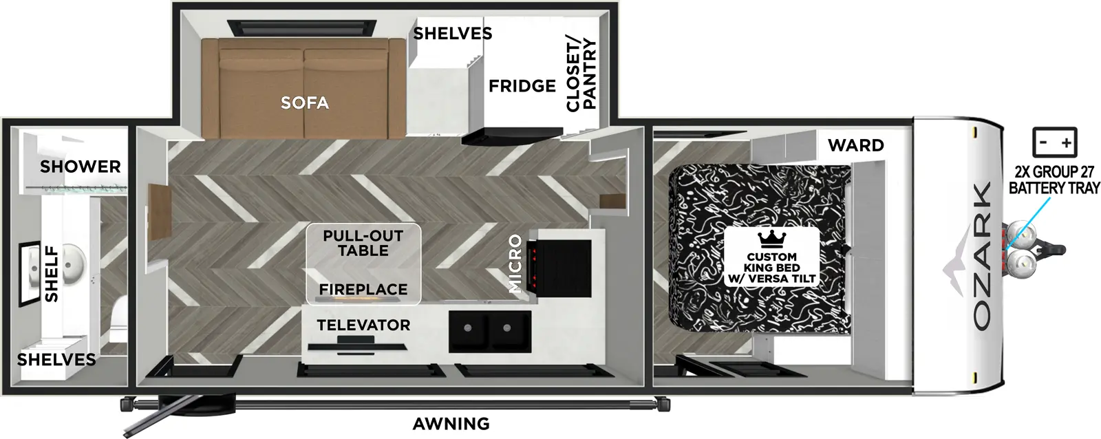 Ozark 25CP Floorplan